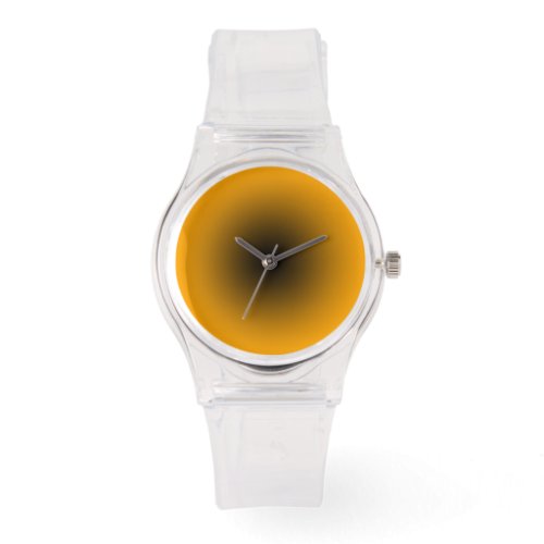 Minimalist Transparent with Black and Orange Dial Watch