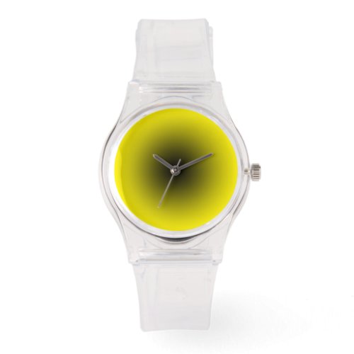 Minimalist Transparent with Black and Yellow Dial Watch