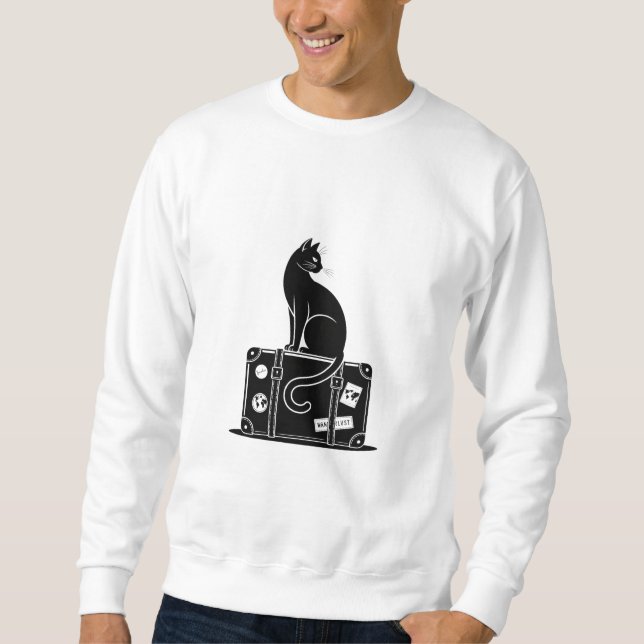 Minimalist Travel Cat Tshirt (Front)