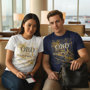 Minimalist Travel City ORD Chicago Airport Code T-Shirt