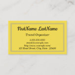 [ Thumbnail: Minimalist Travel Organizer Business Card ]