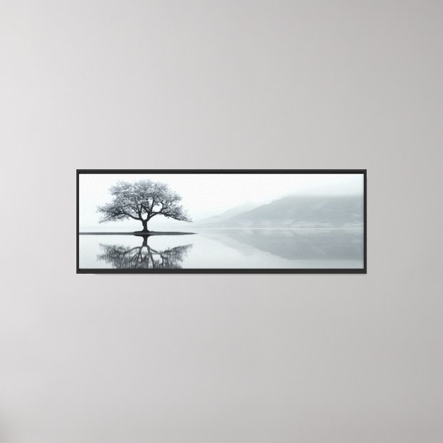 Minimalist Tree Reflection Canvas Print (Front)
