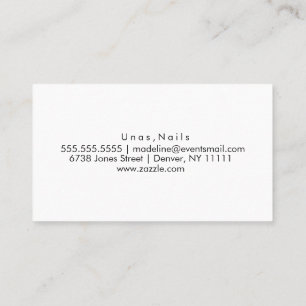   Minimalist Trendy Block Makeup Artist Nail   Business Card