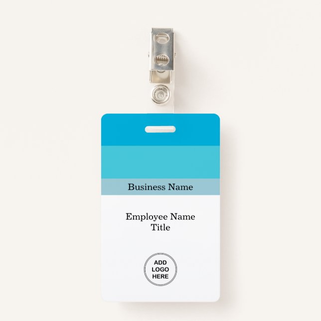 Minimalist Trendy Business Employee Name Badge (Front with Clip)