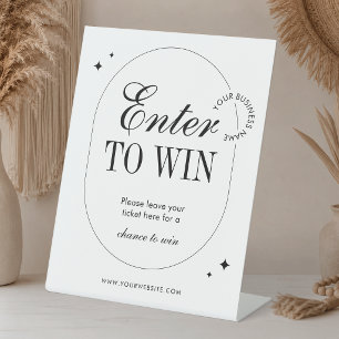 Minimalist Trendy Business Raffle Table Top Sign