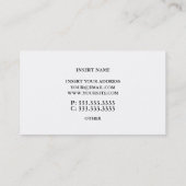 Minimalist Trendy Elegant Calligraphic Business Card (Back)