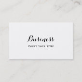 Minimalist Trendy Elegant Calligraphic Business Card (Front)