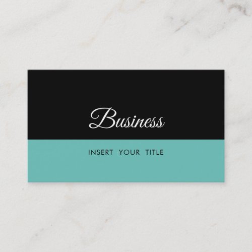 Minimalist Trendy Elegant Light Teal Business Card