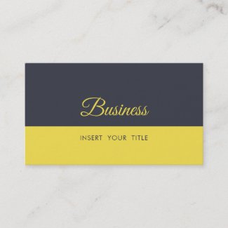 Minimalist Trendy Inkwell Yellow Business Card