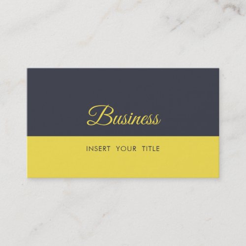 Minimalist Trendy Inkwell Yellow Business Card