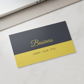 Minimalist Trendy Inkwell Yellow Business Card