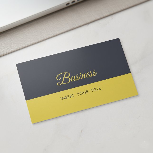 Minimalist Trendy Inkwell Yellow Business Card (Creator Uploaded)