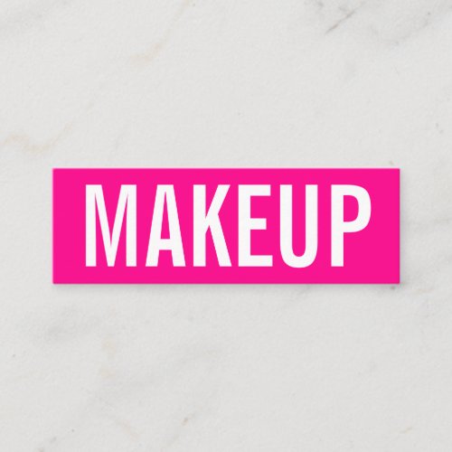 Minimalist trendy makeup artist business card