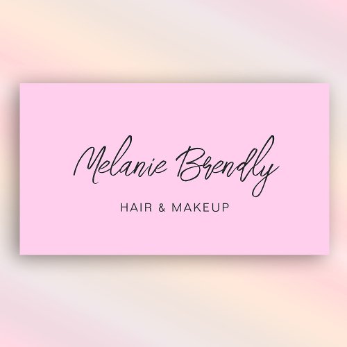 Minimalist Trendy Modern Pink Business Card