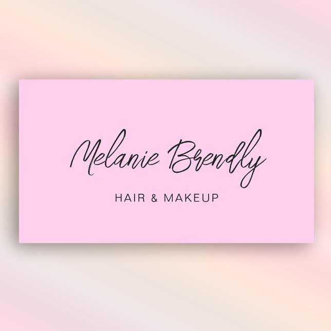 Minimalist Trendy Modern Pink Business Card (Creator Uploaded)