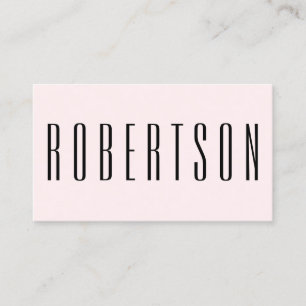 Minimalist trendy pastel pink modern business card
