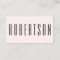 Minimalist trendy pastel pink modern business card