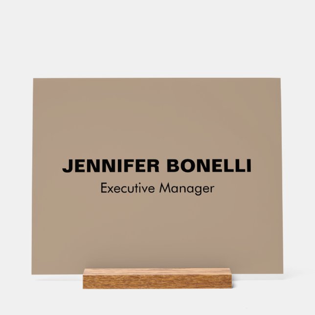 Minimalist trendy personalized customized name acrylic sign (Front)