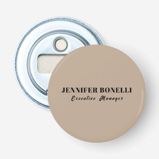 Minimalist trendy personalized customized name bottle opener (Front)