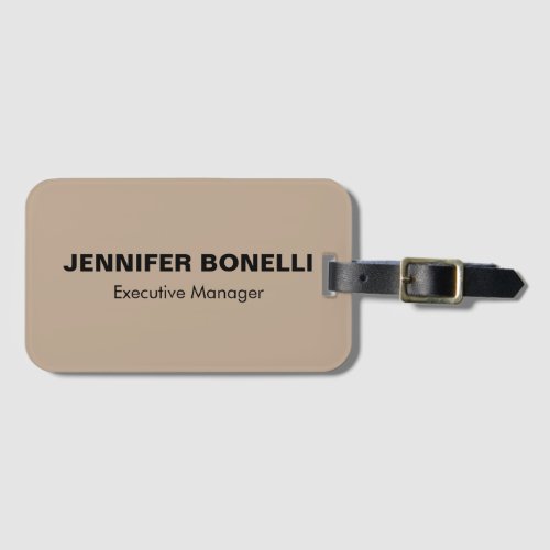 Minimalist trendy personalized customized name luggage tag