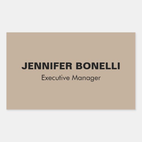 Minimalist trendy personalized customized name rectangular sticker