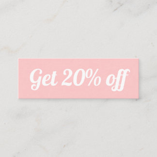 Minimalist trendy simple pastel pink discount card