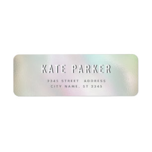 Minimalist trendy simple plain holographic label