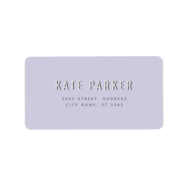 Minimalist trendy simple plain label (Front)