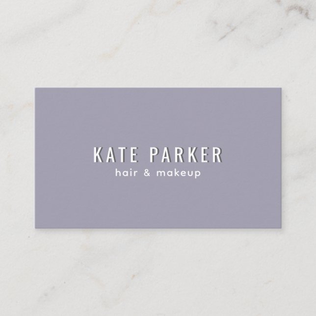 Minimalist trendy simple plain label business card (Front)