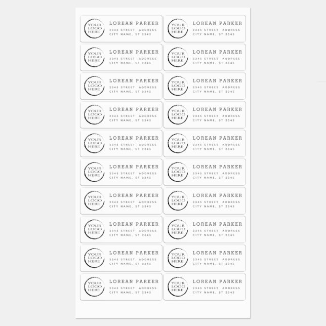 Minimalist trendy simple plain your logo label (Sheet)