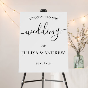 Minimalist trendy Wedding welcome Foam Board