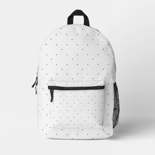 Minimalist Triangle Pattern File Folder Set Printed Backpack (Front)