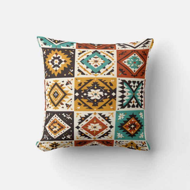 Minimalist Tribal Vertical Stripe Pillow | African (Front)