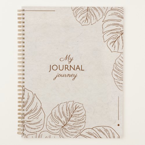 Minimalist Tropical Monstera Leaf Aesthetic Planner