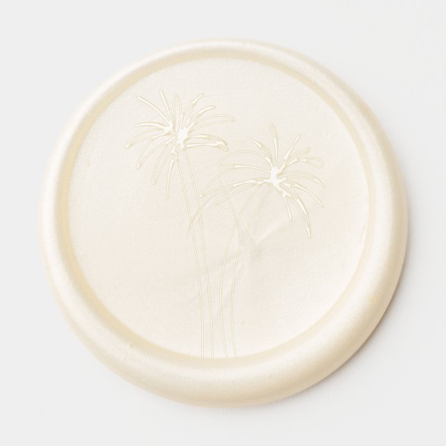 Minimalist Tropics Palm Tree Wax Seal Wax Seal Sticker (Front)