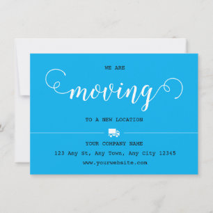 Minimalist Truck Business Moving Announcement