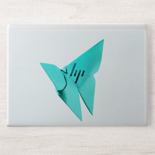 Minimalist Turquoise Geometric Butterfly marble HP Laptop Skin