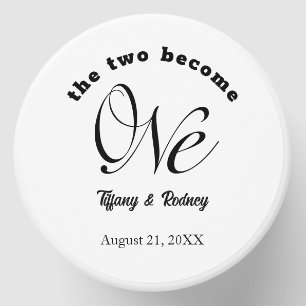 Minimalist Two Become One Bride & Groom Wedding Mini Candle Favors