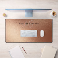 Minimalist Two Monogram Rose Faux Gold Foil