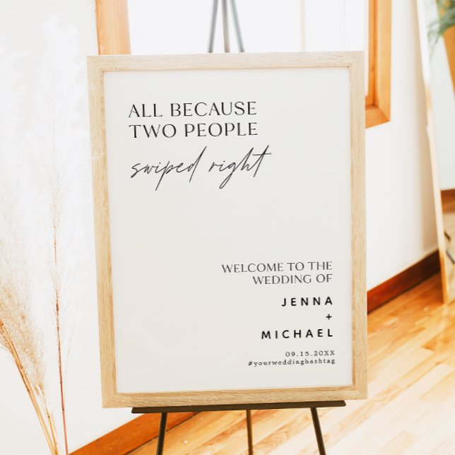 Minimalist Two People Swiped Right Sign (Creator Uploaded)