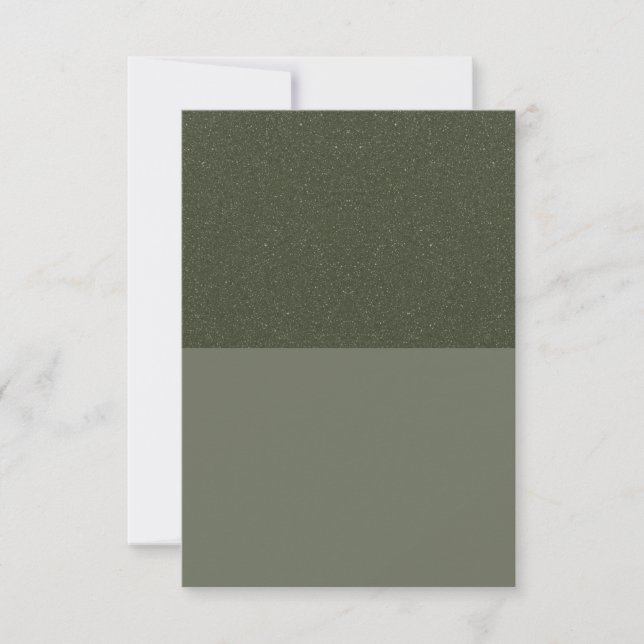 Minimalist Two-Tone Moss Green Card – Customizable (Front)