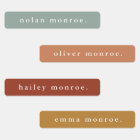 Minimalist Type Boho Kids Waterproof Name