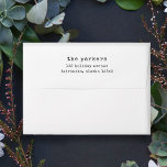 Minimalist Typewriter | Black and White Envelope<br><div class="desc">These simple and minimalist white envelopes feature your pre-printed return address in vintage style typewriter text.</div>