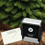 Minimalist Typewriter Christmas Return Address Self-inking Stamp<br><div class="desc">Introducing our Minimalist Typewriter Return Address self-inking stamp, a sleek black-and-white design featuring a timeless typewriter font. This modern design offers an area for your address, capturing the essence of the holiday season with simple elegance and sophistication. Perfect for those who appreciate understated beauty and thoughtful simplicity. Look for more...</div>