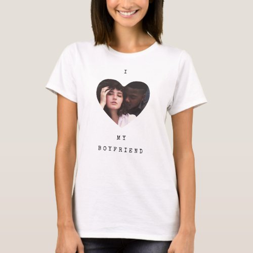 Minimalist typewriter I love my Boyfriend Photo T_Shirt