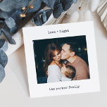 Minimalist Typewriter | Love and Light with Photo Holiday Card<br><div class="desc">These simple and minimalist Hanukkah holiday cards feature your favorite personal photo, along with your names and the words "love light" in dark navy blue typewriter look text. You can change this to any greeting of your choice. The back of the card also features room for a personal holiday message...</div>