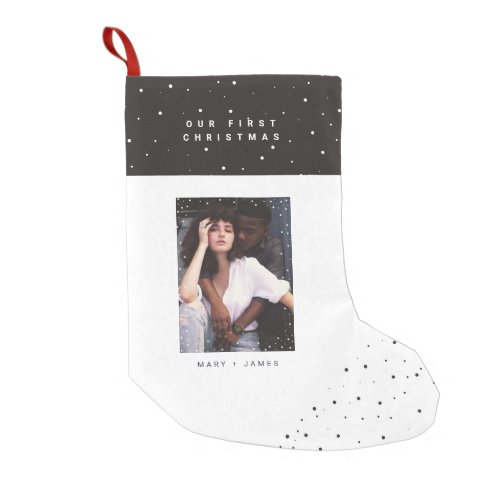 Minimalist Typewriter  Merry and Married Small Ch Small Christmas Stocking
