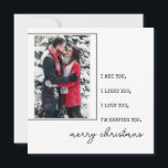 Minimalist Typewriter | Merry Christmas with Photo Holiday Card<br><div class="desc">Minimalist Typewriter Merry Christmas with Photo Holiday</div>