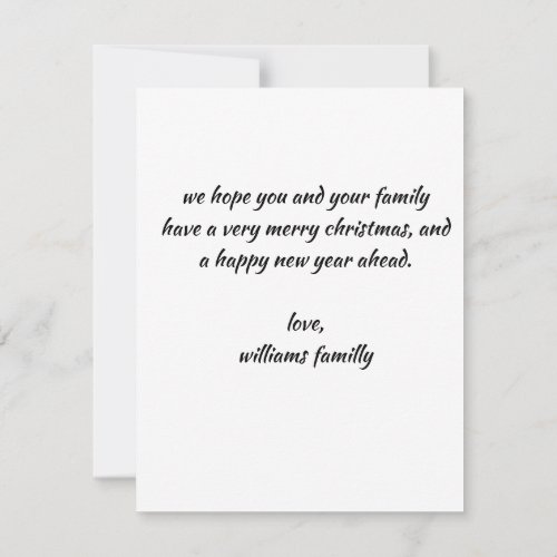 Minimalist Typewriter  Merry Christmas with Photo Note Card