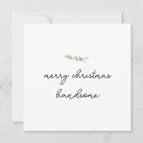 Minimalist Typewriter  Merry Christmas with Photo Thank You Card